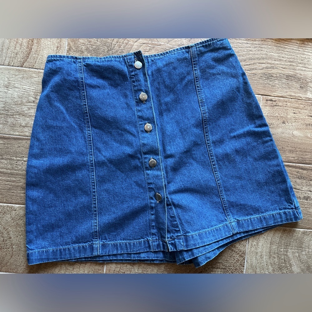 Cherokee vintage Y2K jean SKORT ✨ 14 zippered and button front